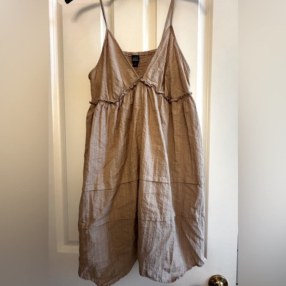 Wild Fable Tan Spaghetti Strap Summer Mini Dress Size L